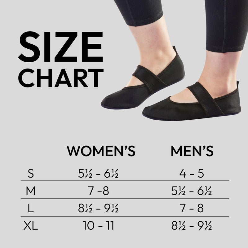 Nufoot Futsole Women's Soft-Sided Shoes for Indoors/Outdoors, Foldable & Flexible Footwear for Sport, Exercise, Yoga or Travel, Dance Shoes, Black, Large - Image 3